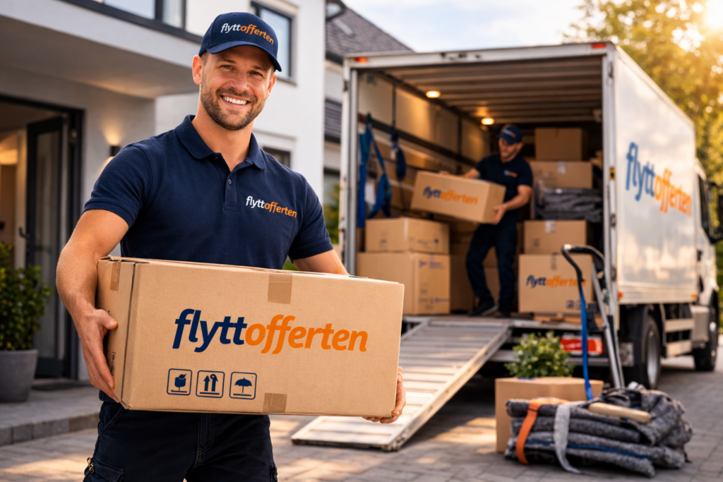 Personal hjälper en kund som flyttar - Flyttofferten.se